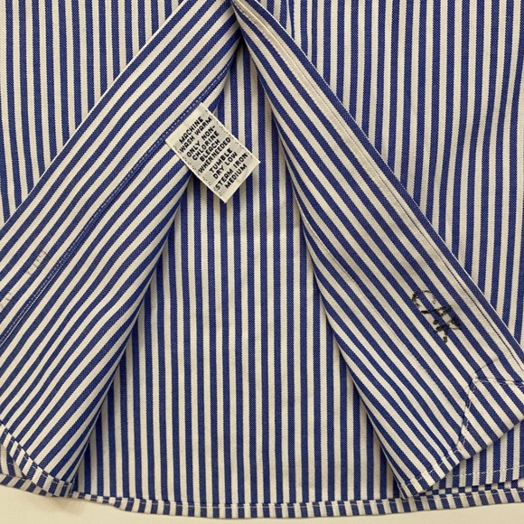 Ralph Lauren Mens Classic Fit Striped Button Down Shirt Long Sleeve Polo Pony 16 - Picture 9 of 11